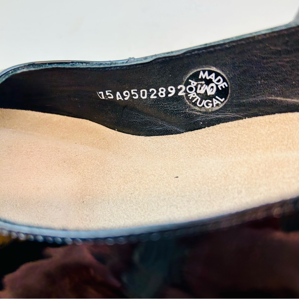 Mephisto Black Patent Leather Nastasia Peep Slingback Wedge Sandals sz 40 9-10 - Picture 8 of 11
